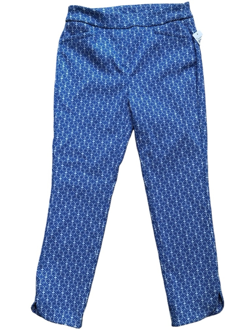Tribal NWT Capri Pants Slip On Stretch Cobalt Print 4